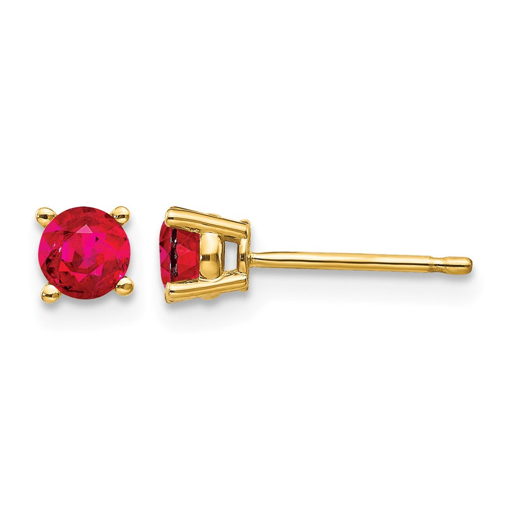 14k Ruby Post Earrings