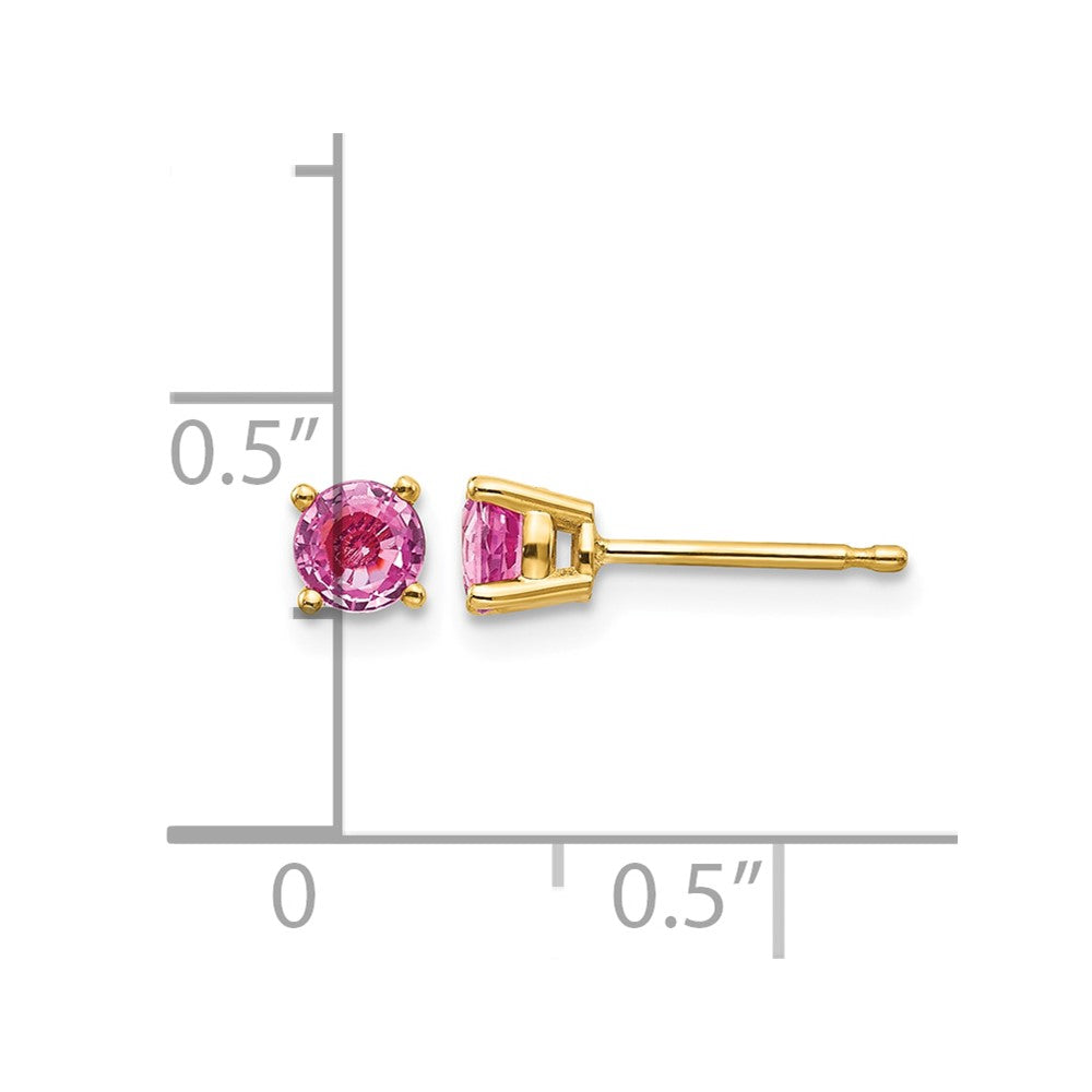14k Pink Sapphire Earrings