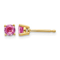14k Pink Sapphire Earrings