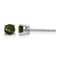 14k White Gold Green Tourmaline Earrings