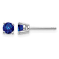14k White Gold Sapphire Earrings