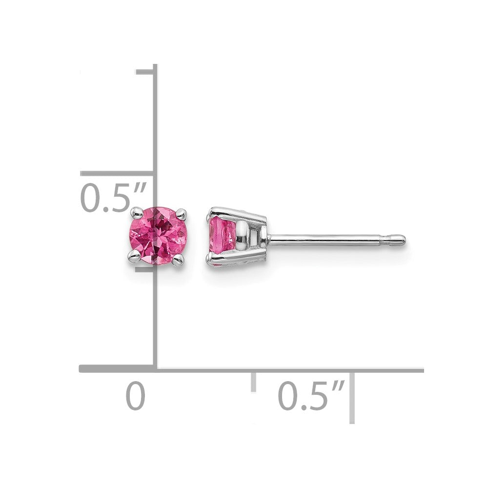14k White Gold Pink Spinel Earrings