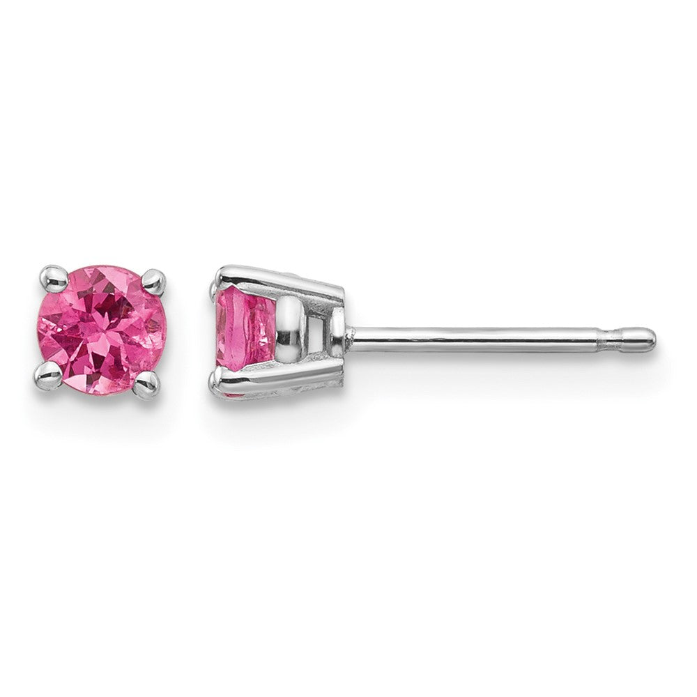 14k White Gold Pink Spinel Earrings