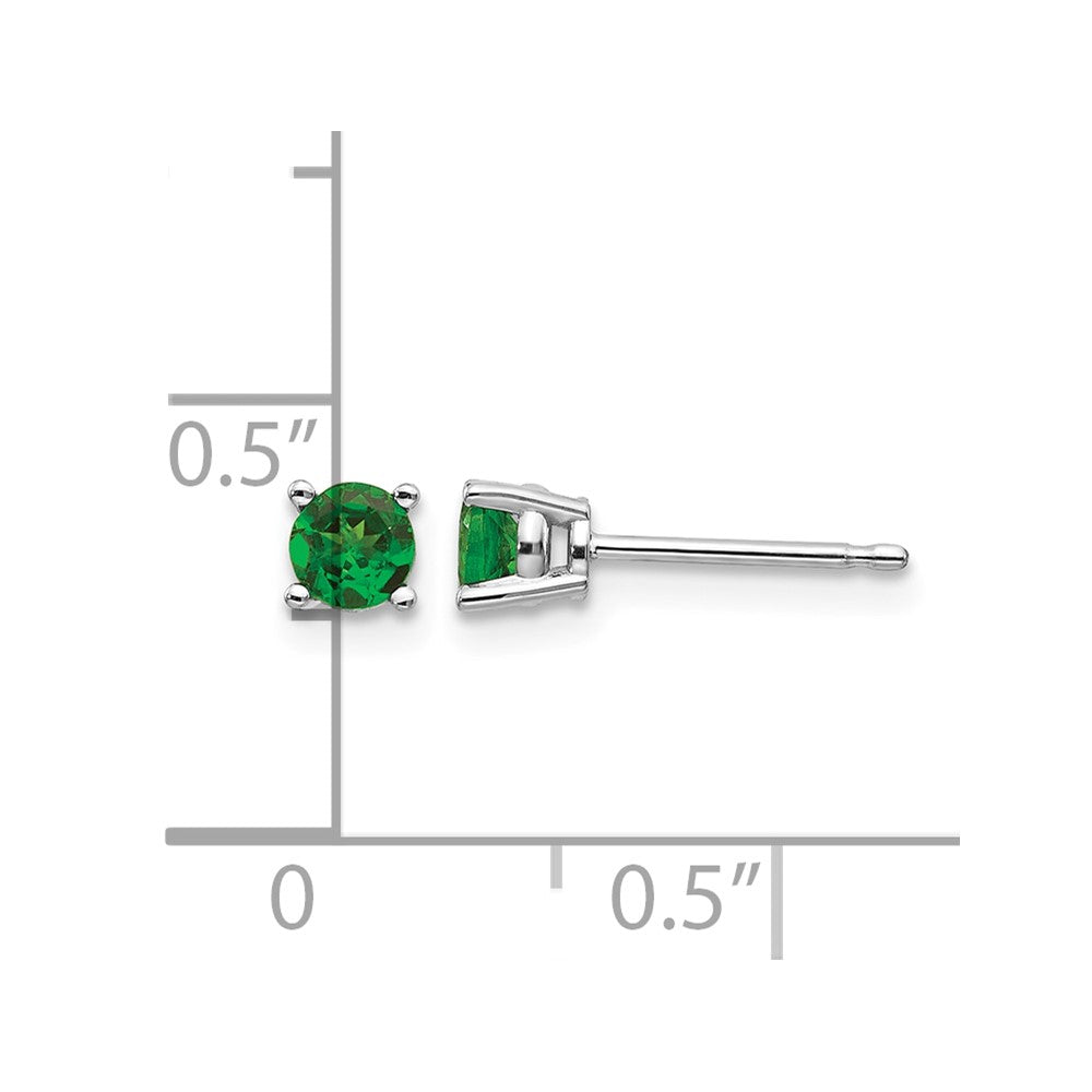 14k White Gold Tsavorite Earrings