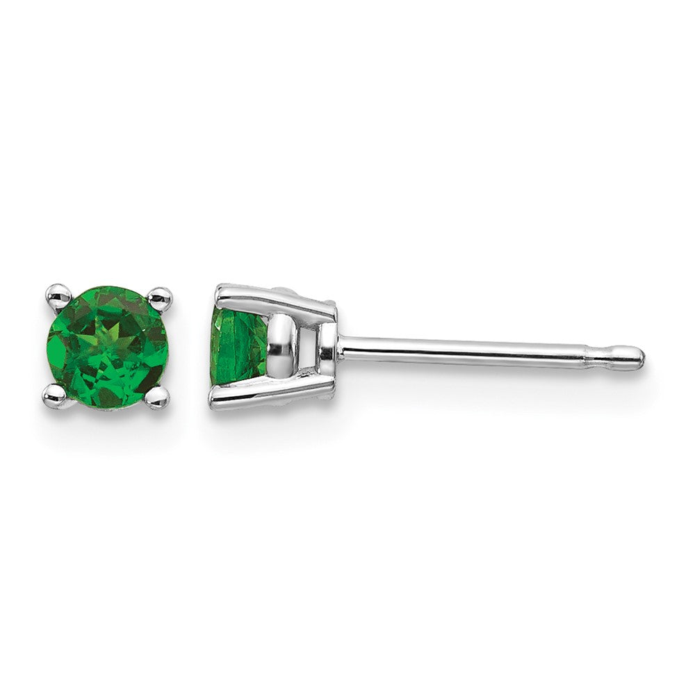 14k White Gold Tsavorite Earrings
