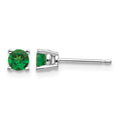 14k White Gold Tsavorite Earrings