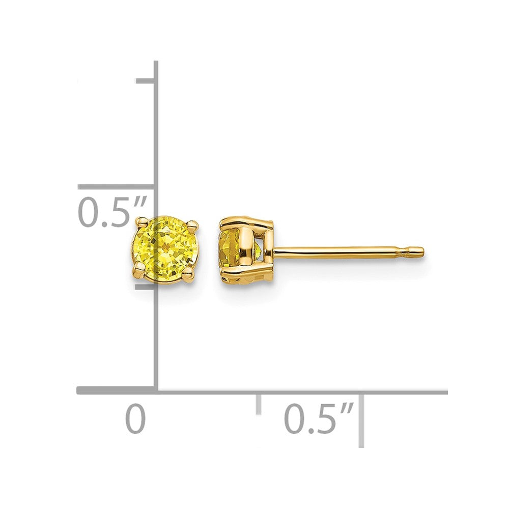 14k Yellow Sapphire Earrings