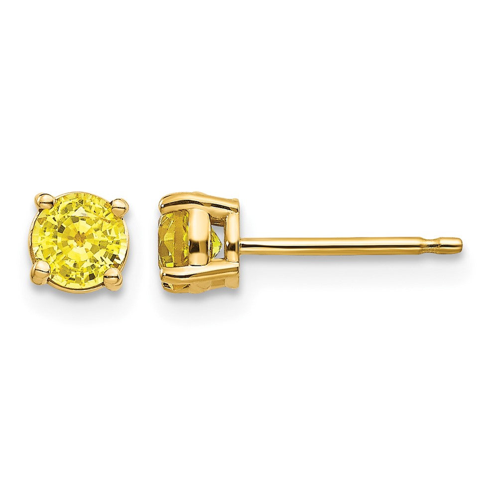 14k Yellow Sapphire Earrings