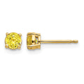 14k Yellow Sapphire Earrings
