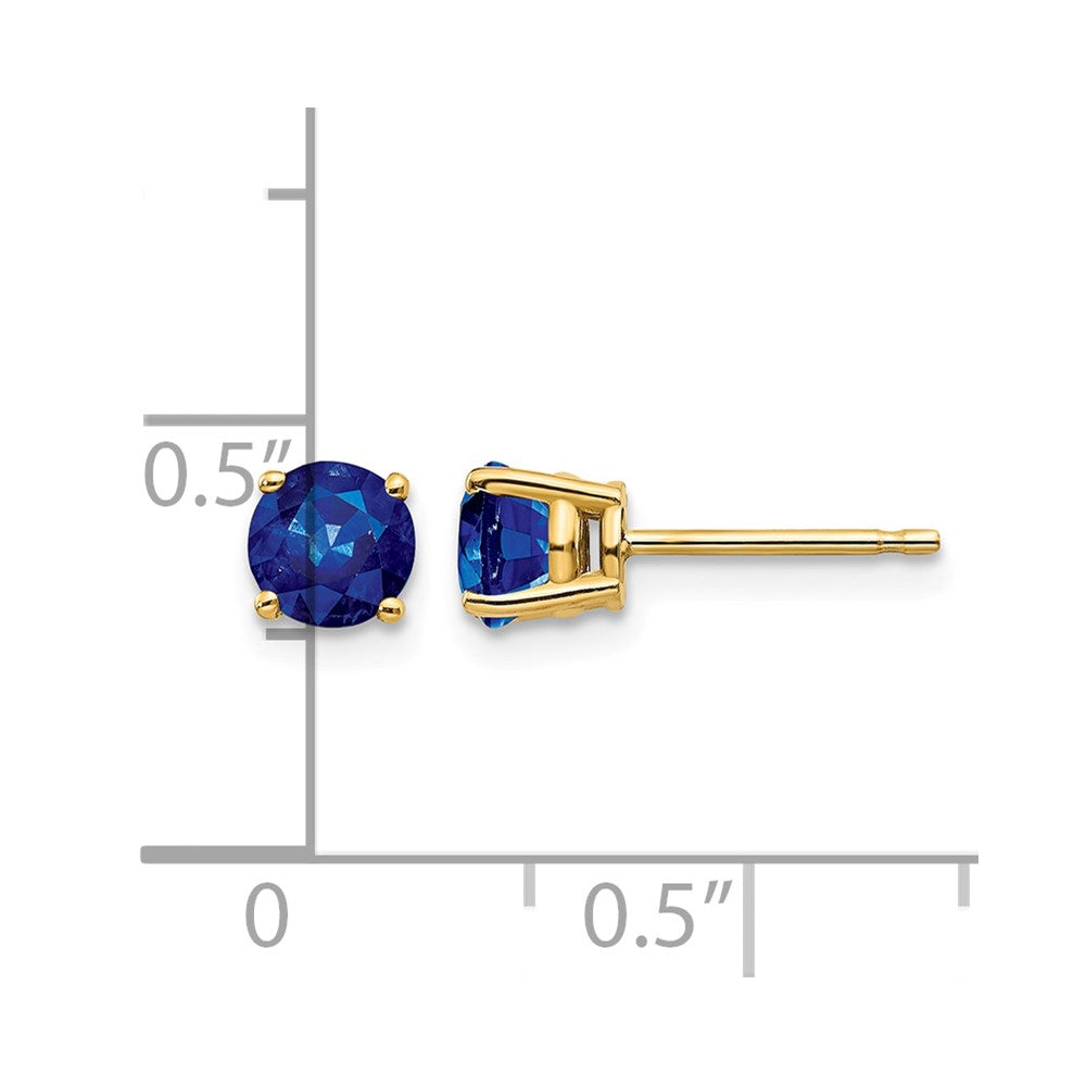 14k Sapphire Post Earrings