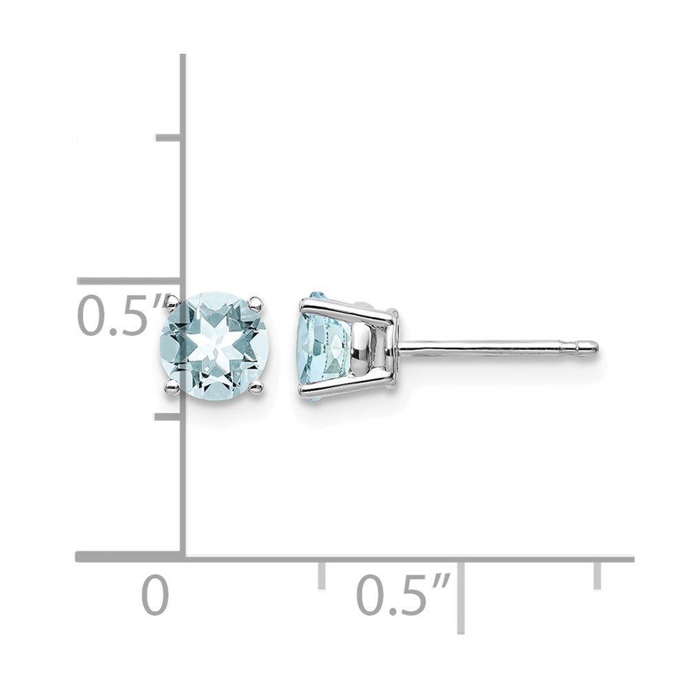 14k White Gold Aquamarine Earrings