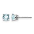 14k White Gold Aquamarine Earrings