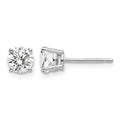 14k White Gold 5mm Cubic Zirconia Earrings