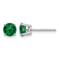 14k White Gold 5mm Mount St. Helens Earrings