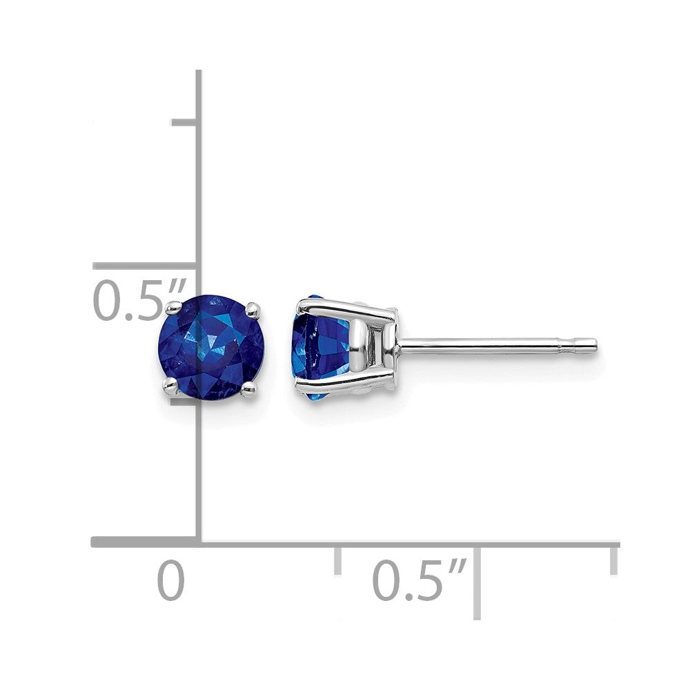 14k White Gold Sapphire Earrings