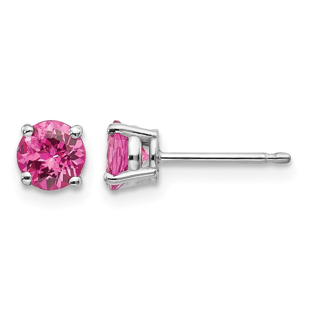 14k White Gold Pink Spinel Earrings