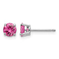 14k White Gold Pink Spinel Earrings