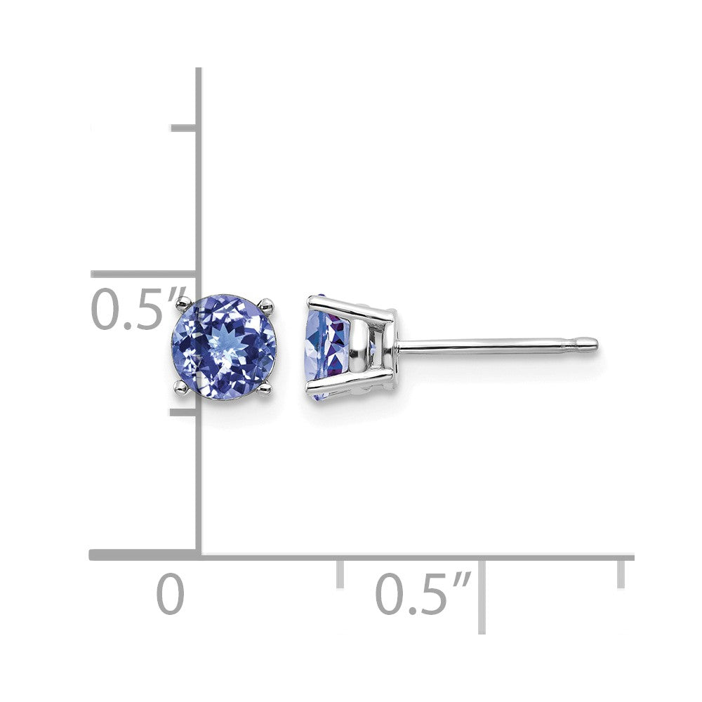 14k White Gold Tanzanite Earrings