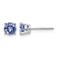 14k White Gold Tanzanite Earrings