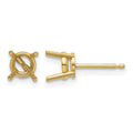 14k 6mm Round Earring Mountings