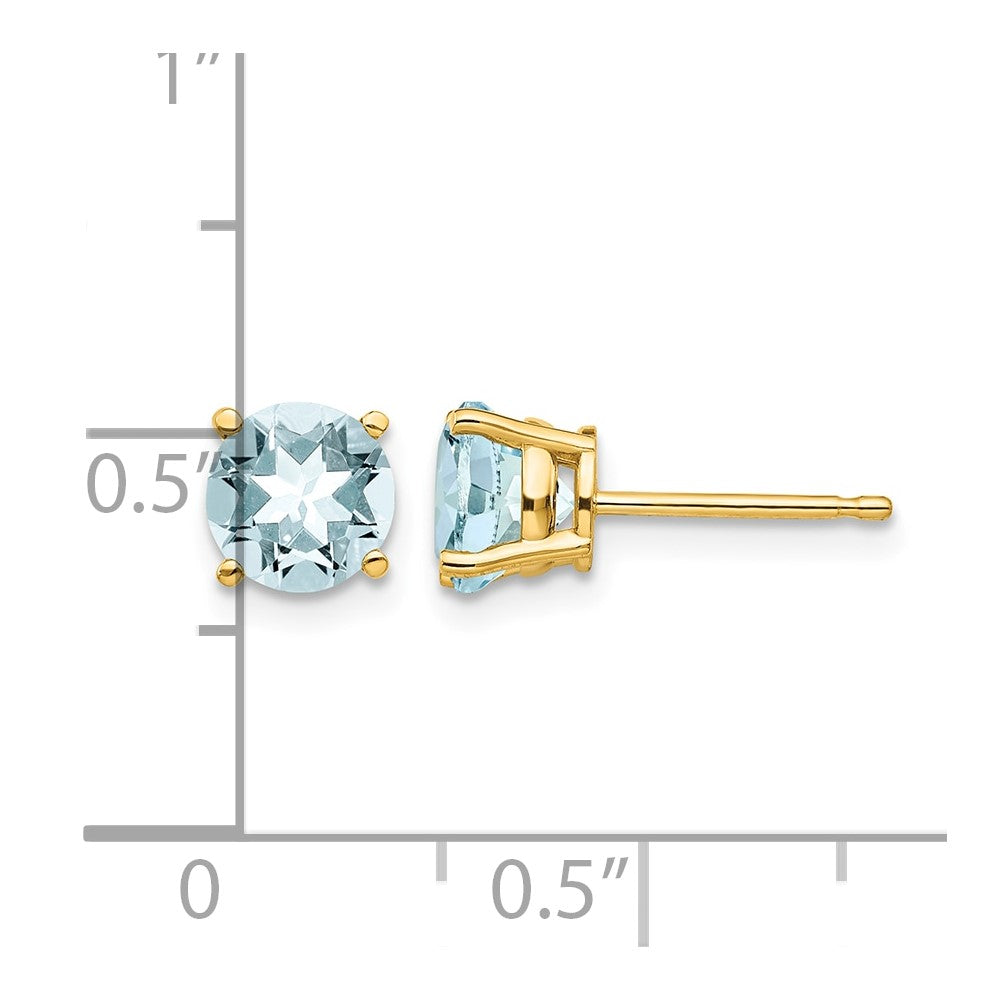 14k Aquamarine Earrings
