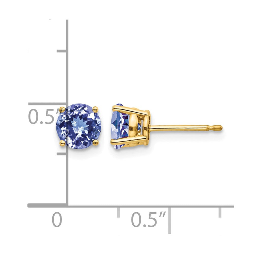 14k Tanzanite Post Earrings