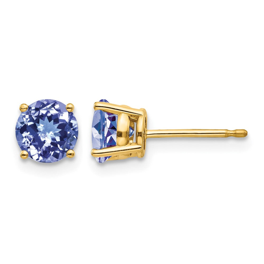 14k Tanzanite Post Earrings