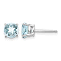 14k White Gold Aquamarine Earrings