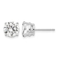 14k White Gold 7mm Cubic Zirconia Earrings