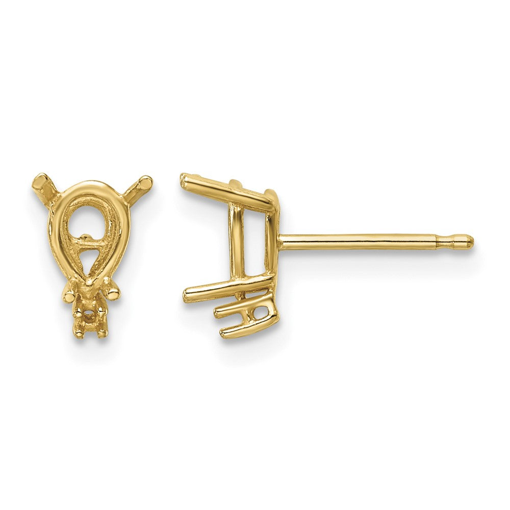14k 6x4 Pear & Diamond Earring Mountings