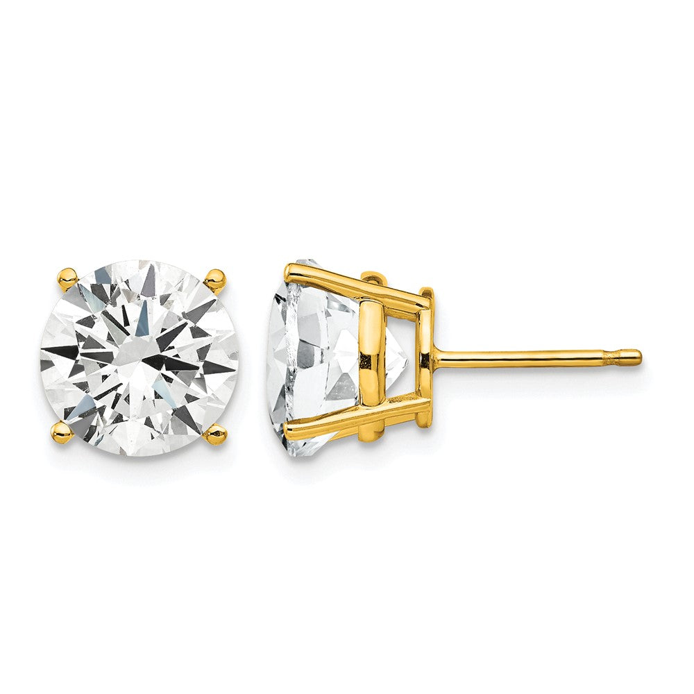 14k 9mm Cubic Zirconia Earrings