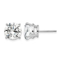 14k White Gold 9mm Cubic Zirconia Earrings