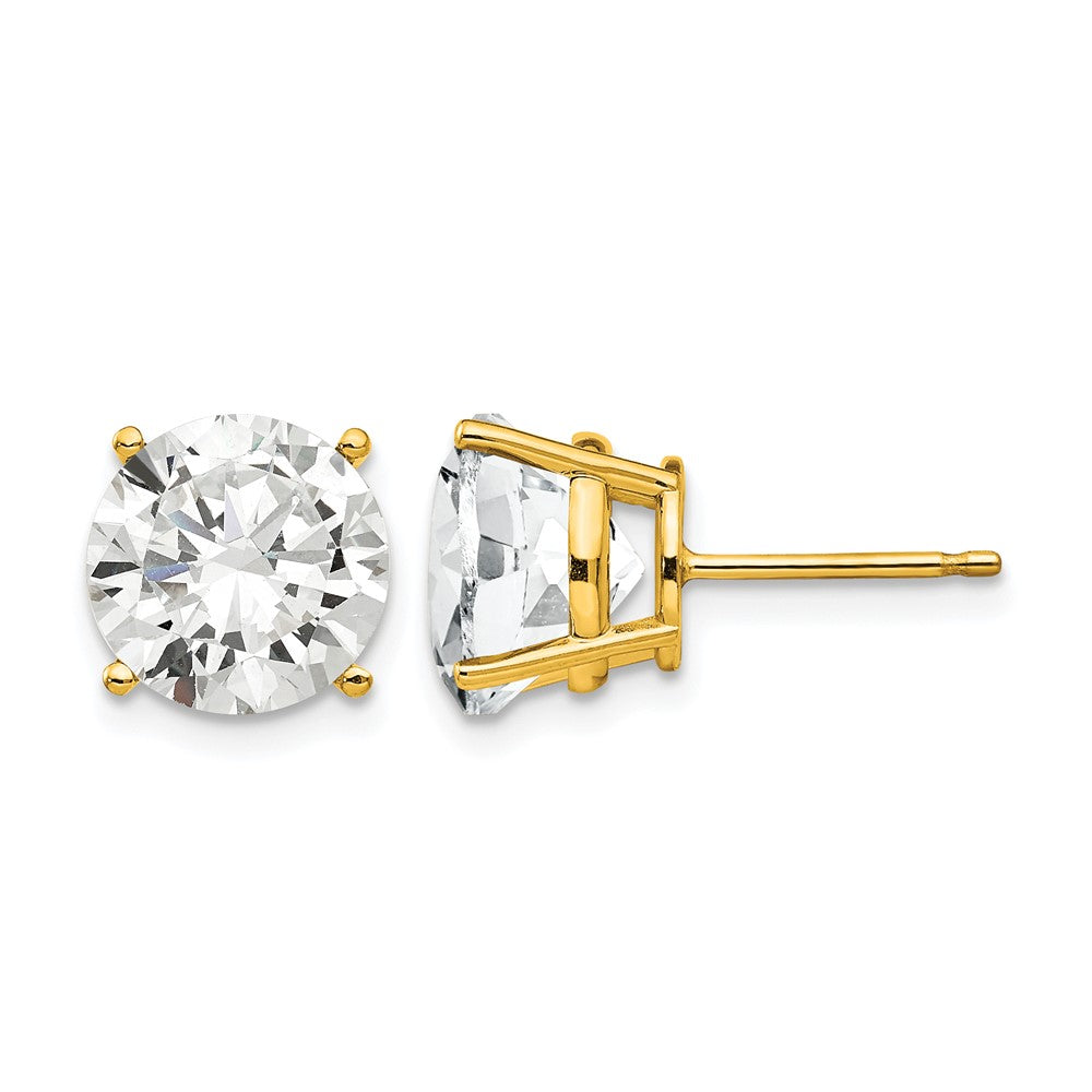 14k 10mm Cubic Zirconia Earrings