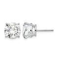 14k White Gold 10mm Cubic Zirconia Earrings