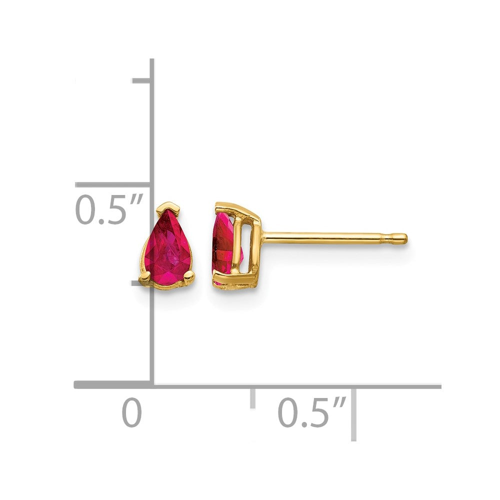 14k Ruby Ruby Earrings