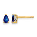 14k Sapphire Post Earrings