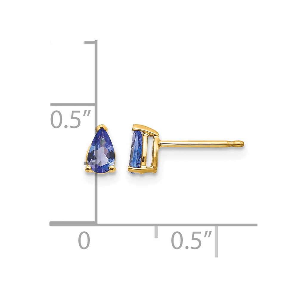 14k Tanzanite Post Earrings