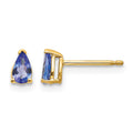 14k Tanzanite Post Earrings