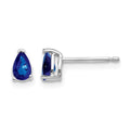 14k White Gold Sapphire Earrings