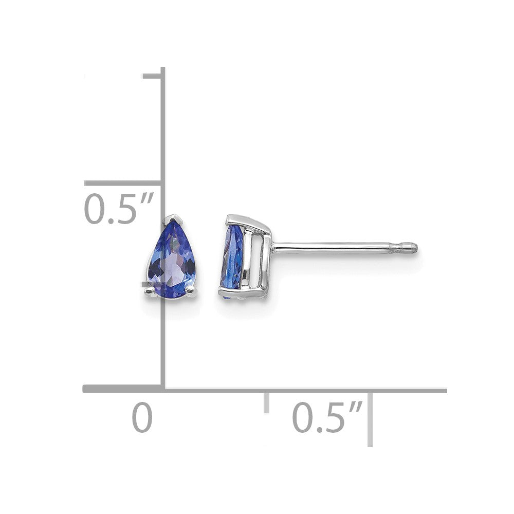 14k White Gold Tanzanite Earrings