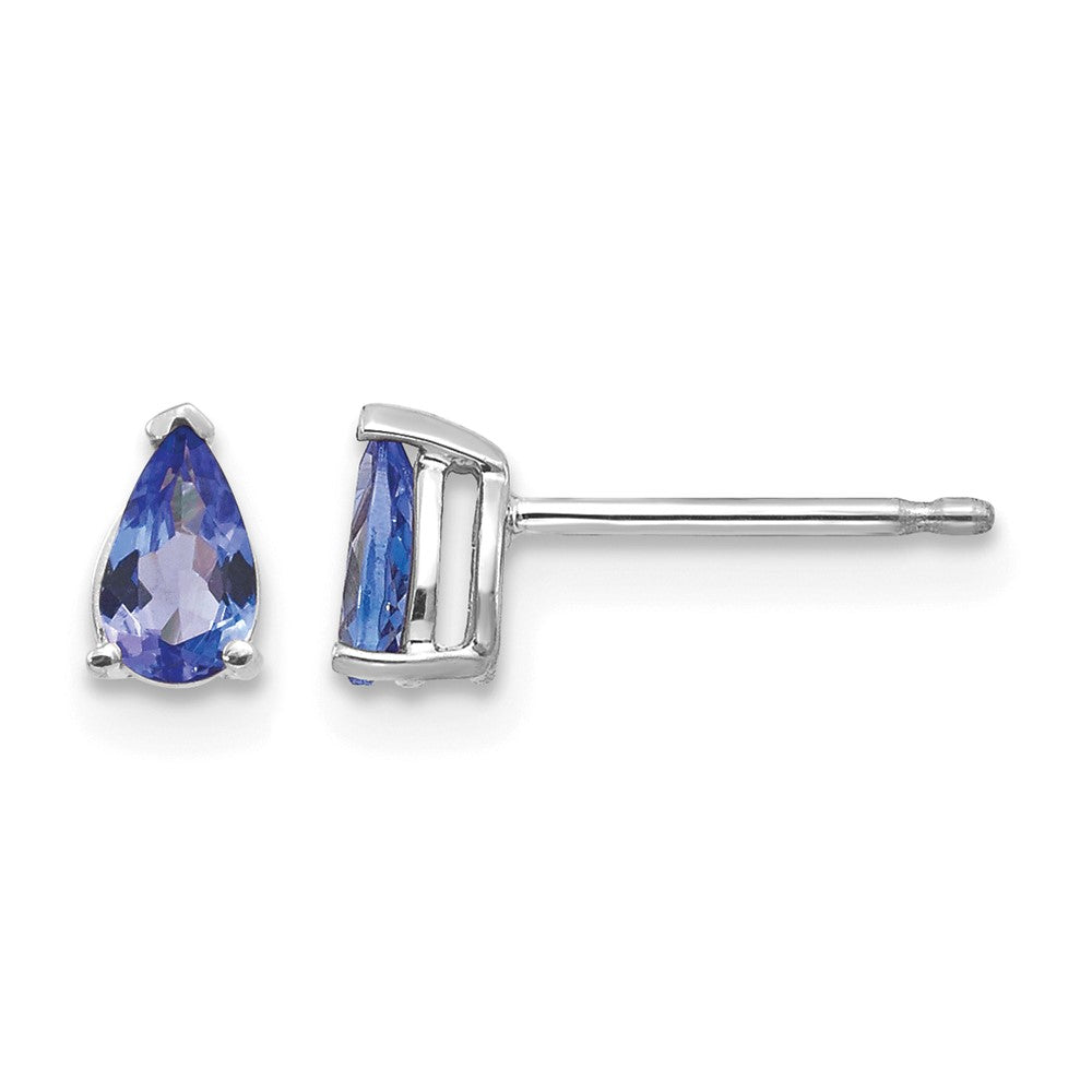 14k White Gold Tanzanite Earrings
