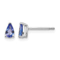 14k White Gold Tanzanite Earrings