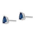 14k White Gold Sapphire Earrings