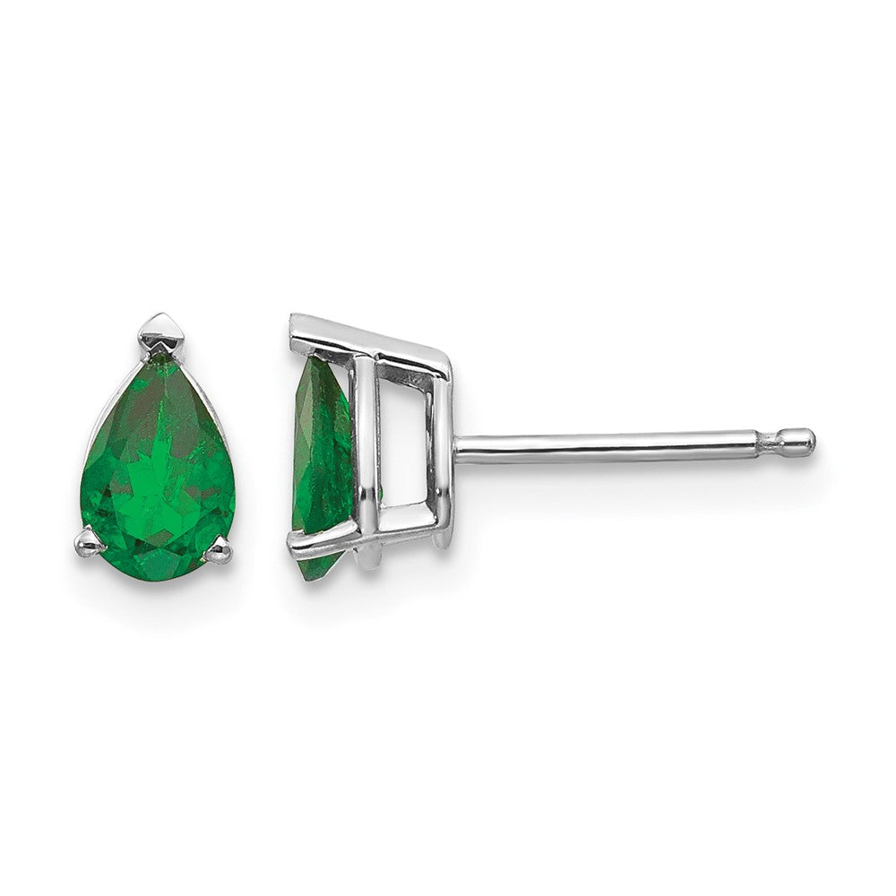 14k White Gold Tsavorite Earrings