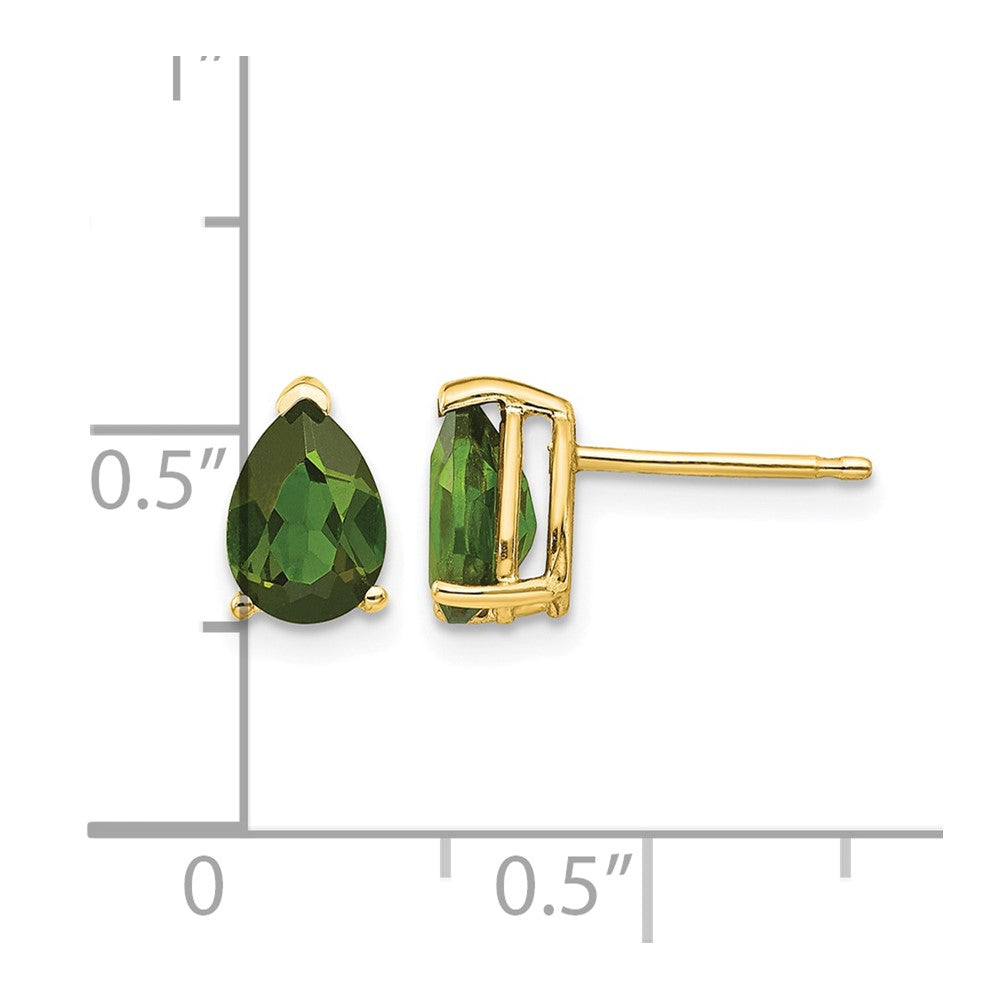 14k Green Tourmaline Earrings