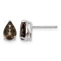 14kw 7x5 Pear Smoky Quartz Earrings