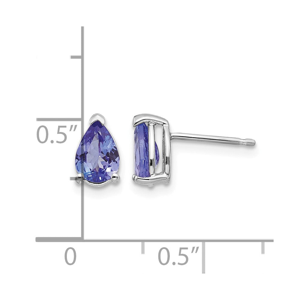 14k White Gold Tanzanite Earrings