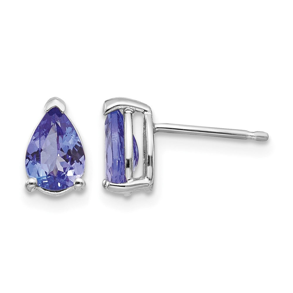 14k White Gold Tanzanite Earrings