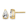 14k 8x5mm Pear Cubic Zirconia Earrings