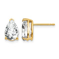 14k 9x6mm Pear Cubic Zirconia Earrings
